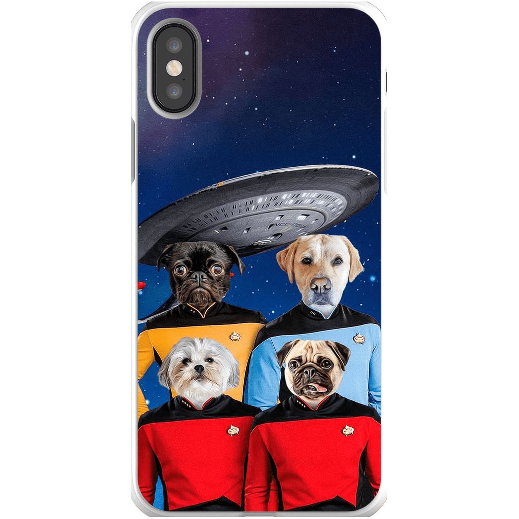 &#39;Doggo-Trek&#39; Funda personalizada para teléfono con 4 mascotas