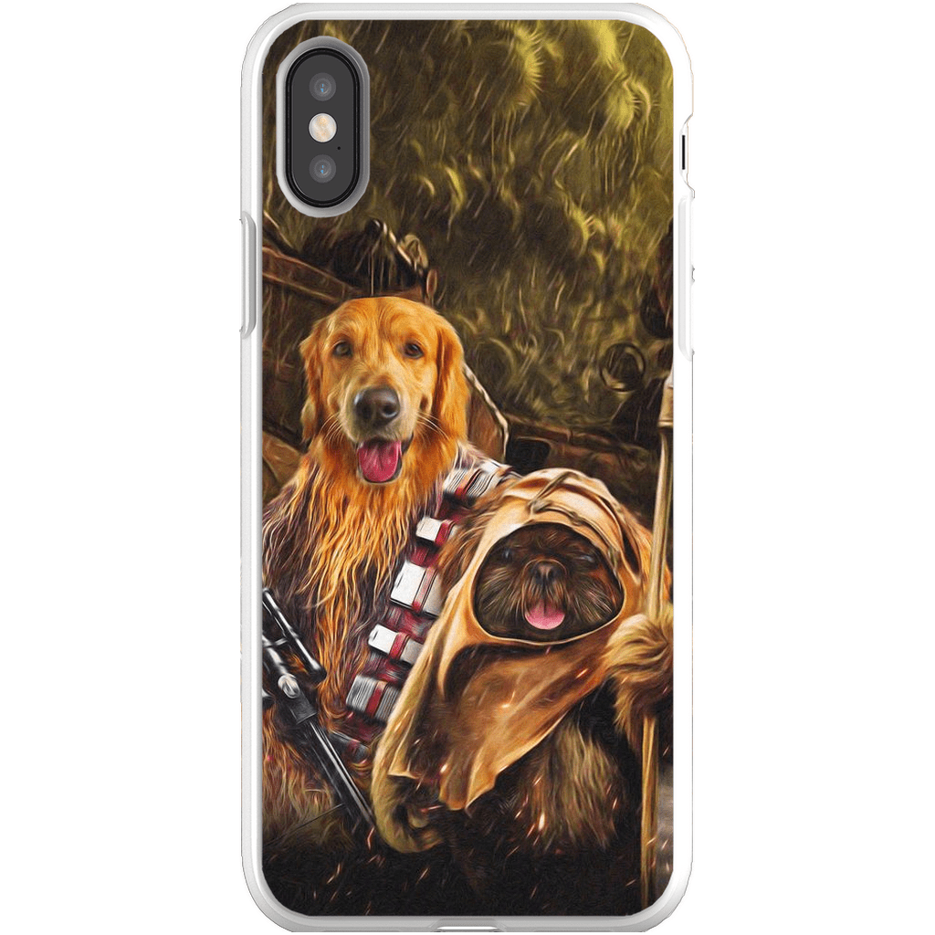 Funda personalizada para teléfono con 2 mascotas &#39;Chewdogga &amp;amp; Dogg-E-Wok&#39;