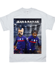 Camiseta personalizada para 2 mascotas 'France Doggos'