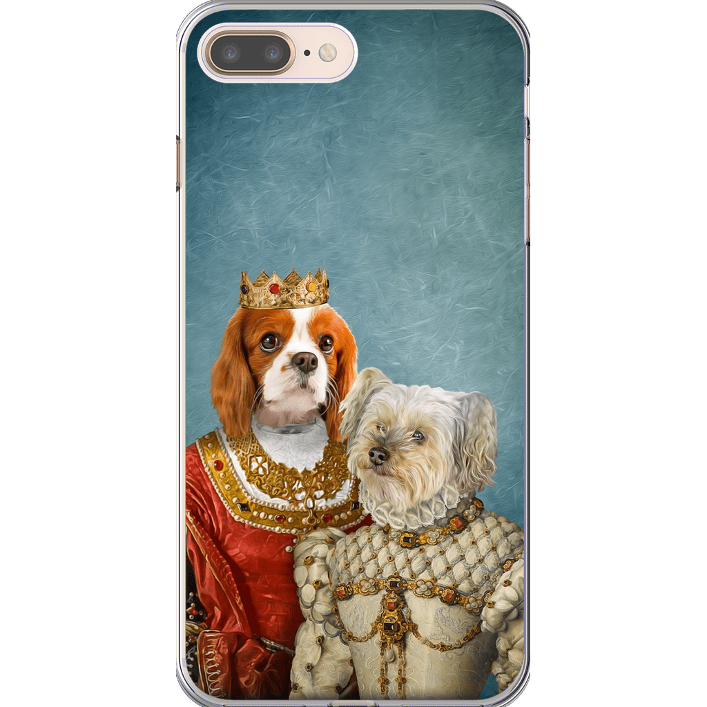 Funda personalizada para teléfono con 2 mascotas &#39;Reina y Princesa&#39;