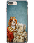 Funda personalizada para teléfono con 2 mascotas 'Reina y Princesa'