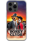 Funda personalizada para teléfono con 2 mascotas 'Boney and Clyde'