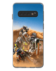 Funda personalizada para teléfono con 3 mascotas 'The Motocross Riders'