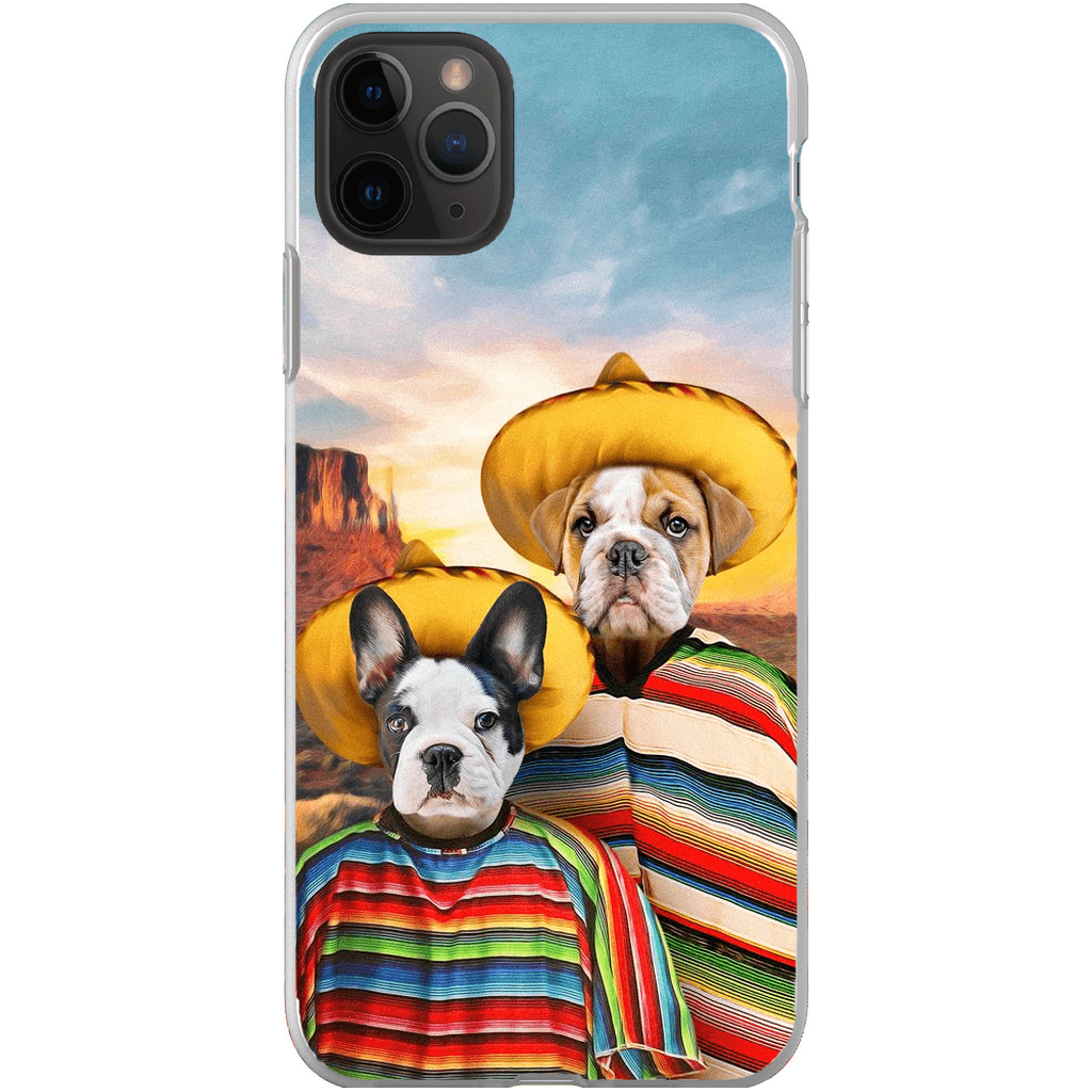 &#39;2 Amigos&#39; Funda personalizada para teléfono con 2 mascotas