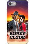 Funda personalizada para teléfono con 2 mascotas 'Boney and Clyde'