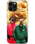 Funda personalizada para teléfono con 2 mascotas 'Squid Paws'