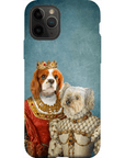 Funda personalizada para teléfono con 2 mascotas 'Reina y Princesa'