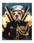 Lienzo personalizado para mascotas 'The Marine'