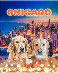 Puzzle personalizado de 2 mascotas 'Doggos of Chicago'