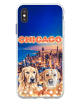 Funda personalizada para teléfono con 2 mascotas 'Doggos Of Chicago'