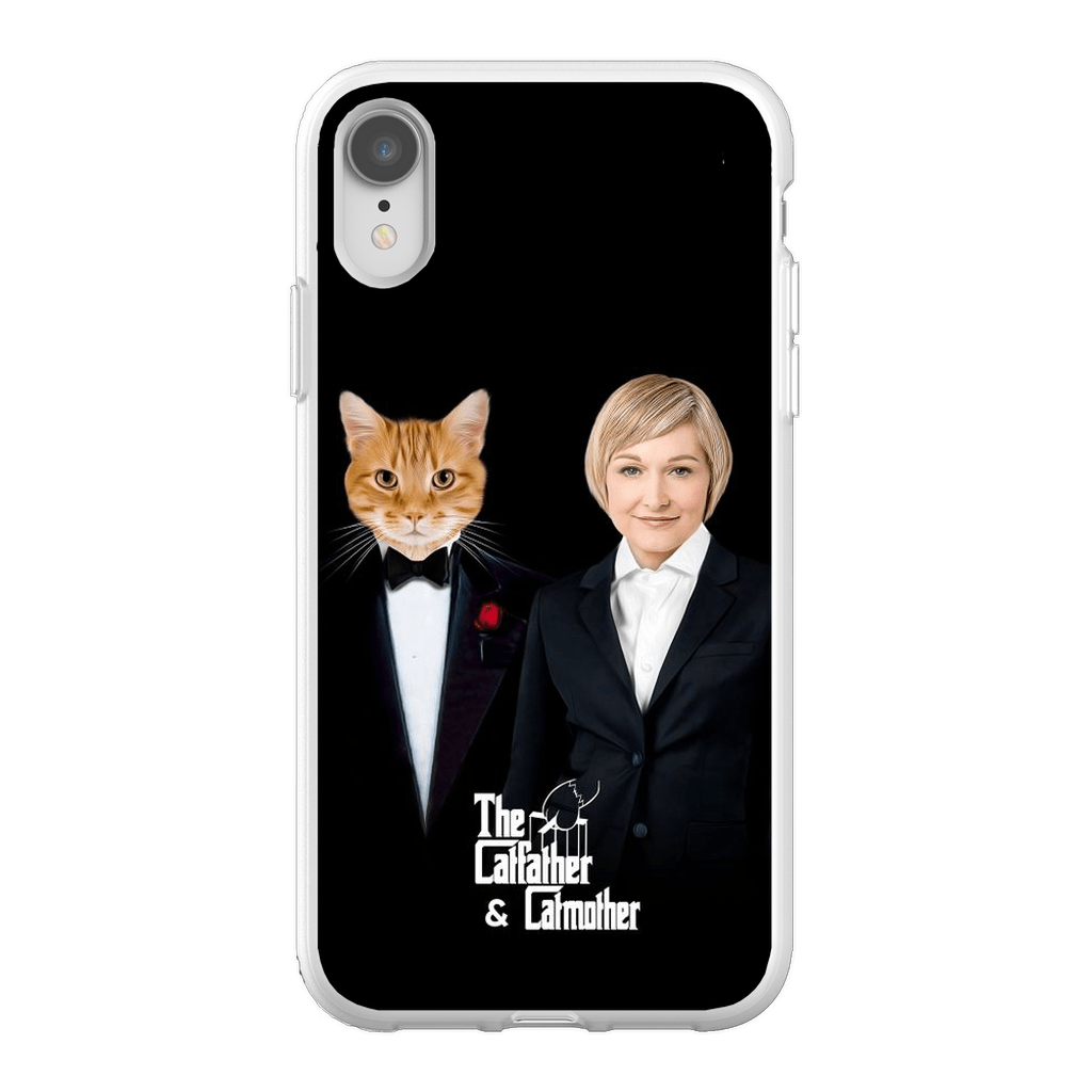 Funda para teléfono personalizada &#39;El padre gato y la madre gato&#39;