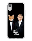 Funda para teléfono personalizada 'El padre gato y la madre gato'