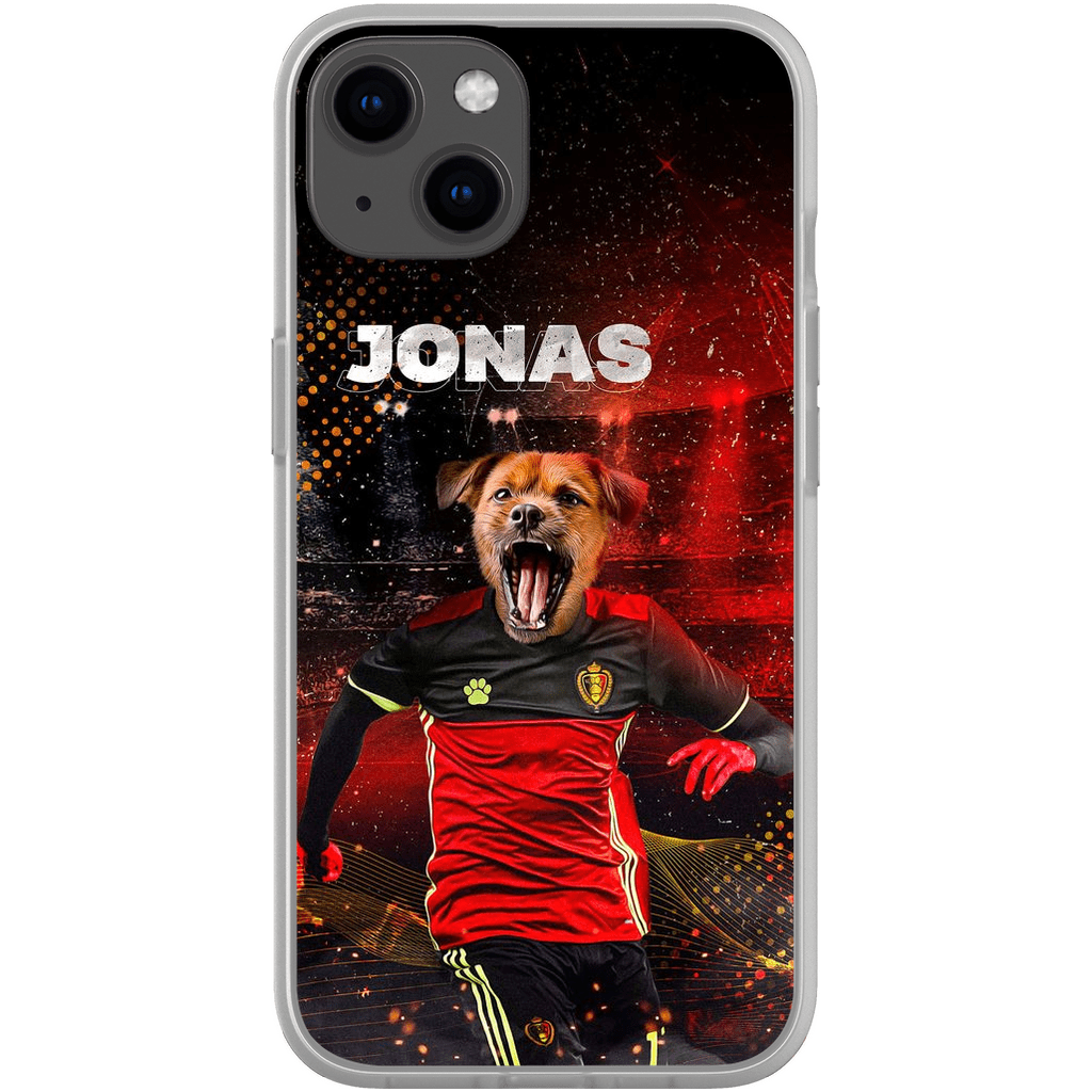 Funda para móvil personalizada &#39;Belgium Doggos Soccer&#39;