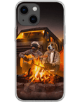 Funda personalizada para teléfono con 2 mascotas 'The Campers'