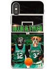 Funda personalizada para teléfono con 2 mascotas 'Boston Walkies'