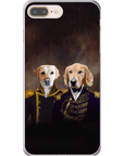 Funda personalizada para teléfono con 2 mascotas 'El Almirante y el Capitán'