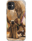 Funda personalizada para teléfono con 2 mascotas 'Yodogg &amp; Jedi-Doggo'