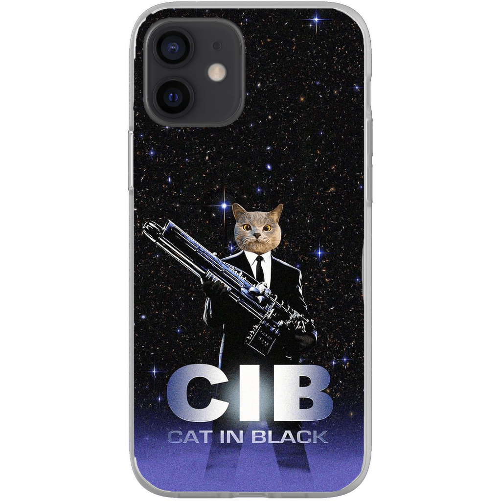 Funda para móvil personalizada &#39;Gato de negro&#39;