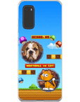 Funda de teléfono para mascotas personalizada con videojuego retro