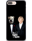 Funda personalizada para teléfono humano o mascota 'The Dogfather &amp; Dogmother'