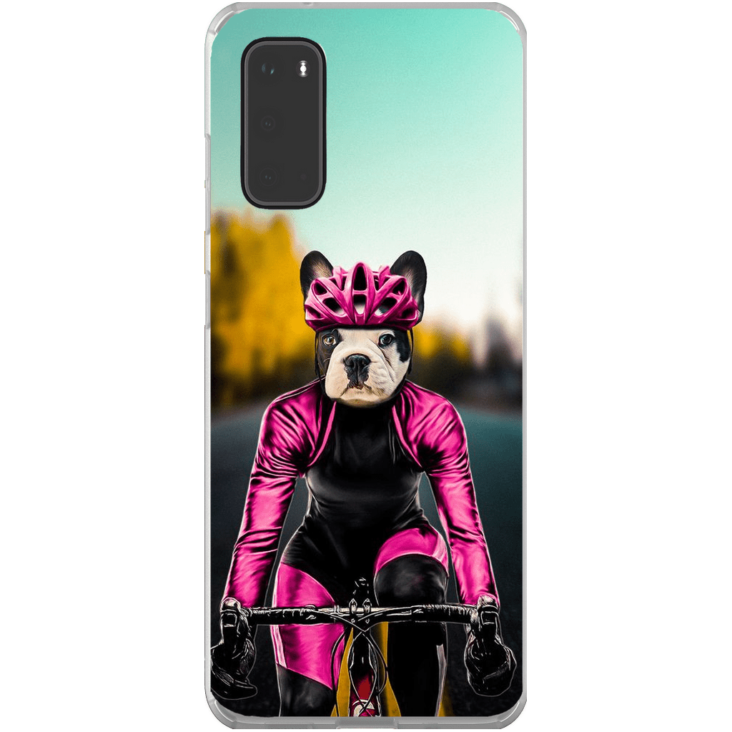 Funda para móvil personalizada &#39;La ciclista femenina&#39;