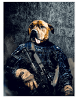 Póster Perro personalizado 'The Navy Veteran'