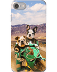 Funda personalizada para teléfono con 2 mascotas 'Kawadawgi Riders'