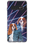 Funda personalizada para teléfono con mascota 'Lazer Portrait (femenino) de los años 80'