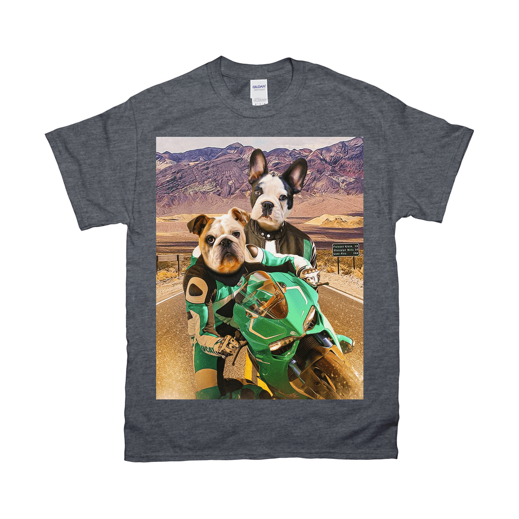 Camiseta personalizada con 2 mascotas &#39;Kawadawgi Riders&#39;