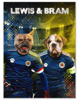 Póster Personalizado para 2 mascotas 'Scotland Doggos'