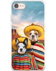 '2 Amigos' Funda personalizada para teléfono con 2 mascotas