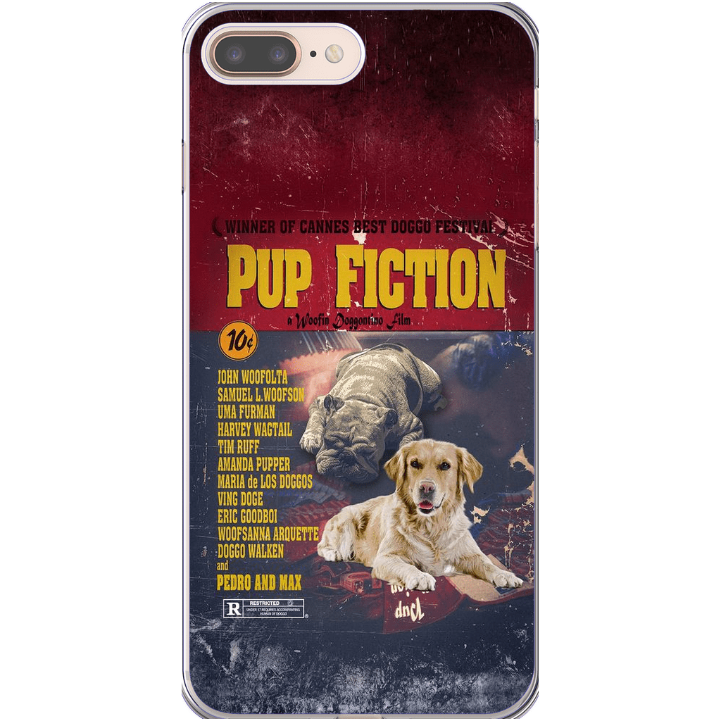 Funda personalizada para teléfono con 2 mascotas &#39;Pup Fiction&#39;