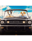 Póster personalizado para 2 mascotas 'The Classic Woofstang'