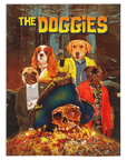 Manta personalizada para 4 mascotas 'The Doggies'