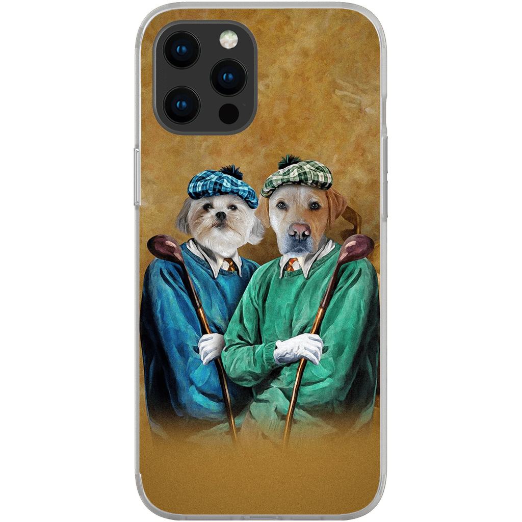 Funda personalizada para teléfono con 2 mascotas &#39;The Golfers&#39;