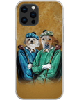 Funda personalizada para teléfono con 2 mascotas 'The Golfers'