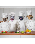 Manta personalizada para 4 mascotas 'The Chefs' 