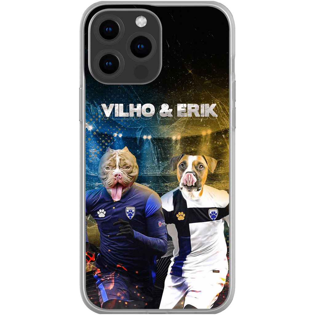 Funda personalizada para teléfono con 2 mascotas &#39;Finland Doggos&#39;