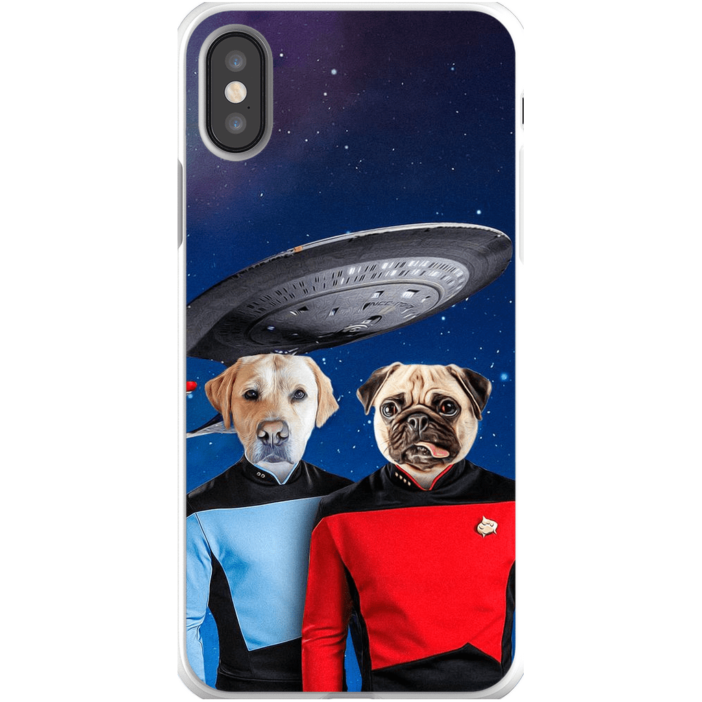 Funda personalizada para teléfono con 2 mascotas &#39;Doggo-Trek&#39;