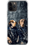 Funda personalizada para teléfono con 2 mascotas 'The Navy Veterans'