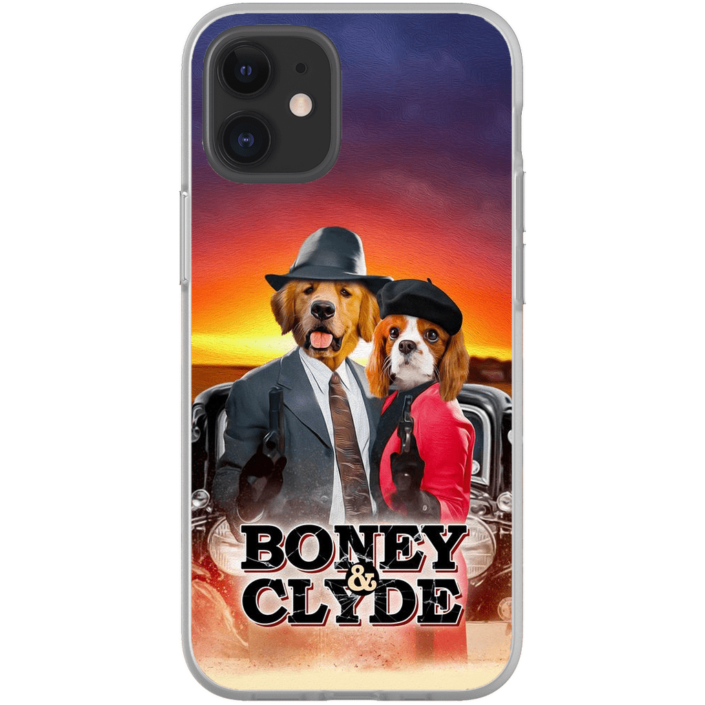 Funda personalizada para teléfono con 2 mascotas &#39;Boney and Clyde&#39;