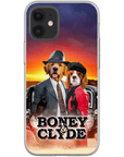 Funda personalizada para teléfono con 2 mascotas 'Boney and Clyde'