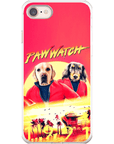 Funda personalizada para teléfono con 2 mascotas 'Paw Watch 1991'