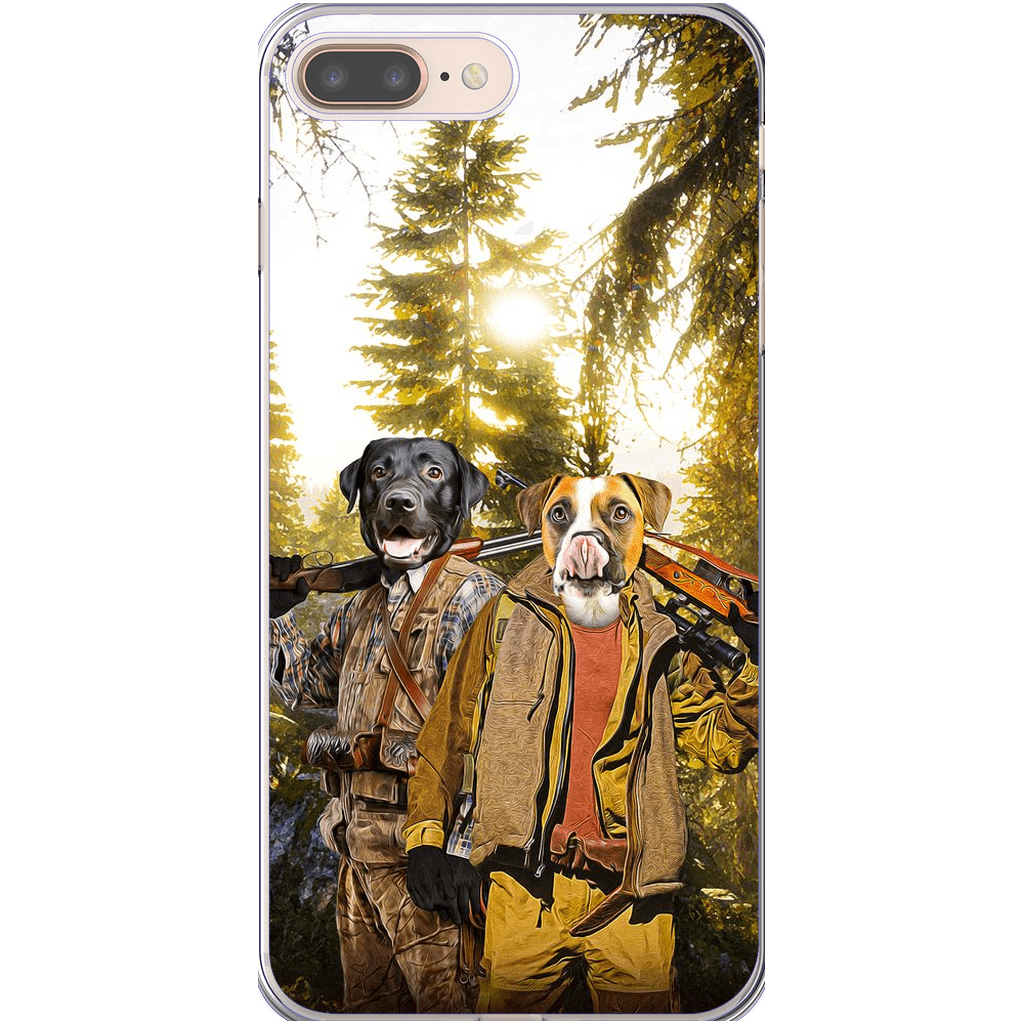 Funda personalizada para teléfono con 2 mascotas &#39;The Hunters&#39;