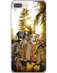 Funda personalizada para teléfono con 2 mascotas 'The Hunters'