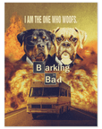 Póster personalizado para 2 mascotas 'Barking Bad'