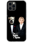 Funda personalizada para teléfono humano o mascota 'The Dogfather &amp; Dogmother'