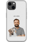 Funda moderna personalizada para teléfono para mascotas y humanos