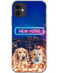 Funda personalizada para teléfono con 2 mascotas 'Doggos of New York'