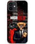 Funda personalizada para teléfono con 2 mascotas 'Doggo Heist'